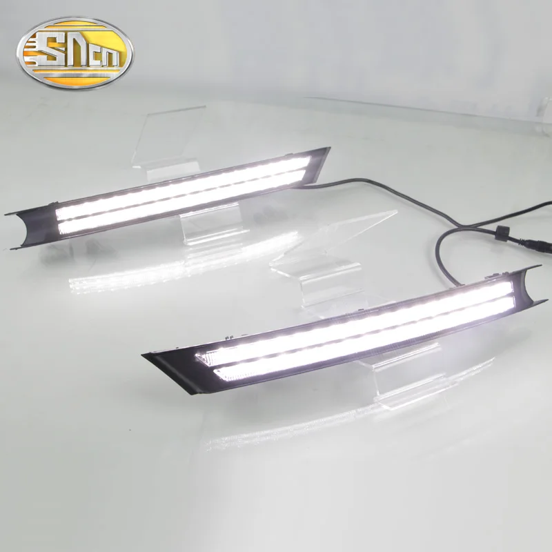 SNCN 2PCS LED Daytime Running Light For Mazda CX-5 CX5 2017 - 2020 Flowing Turn Signal Relay ABS 12V DRL Fog Lamp Decoration