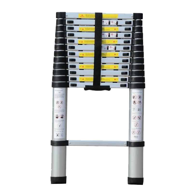 

New 4.1m Stable Foldable Telescopic Aluminum Ladder Multi Purpose Industrial Herringbone Telescopic Straight Ladder Step