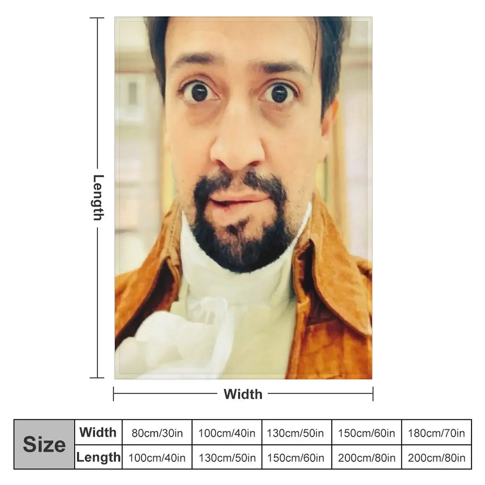 Lin Manuel Miranda Biting His Lip Throw Blanket for babies Bed linens Bed covers Blankets