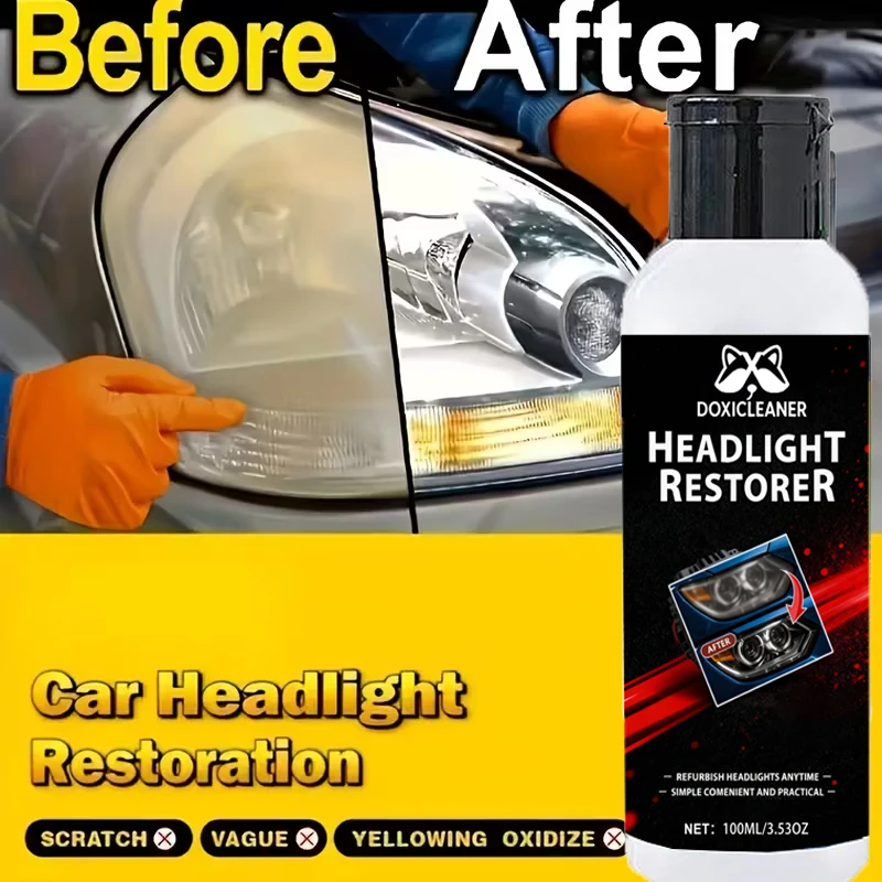 معجون احترافي لإصلاح المصابيح الأمامية للسيارة - مجموعة صيانة ضوء السيارة سهلة الاستخدام، واستعادة المصابيح الأمامية المؤكسدة والمصفرة والضبابية #2