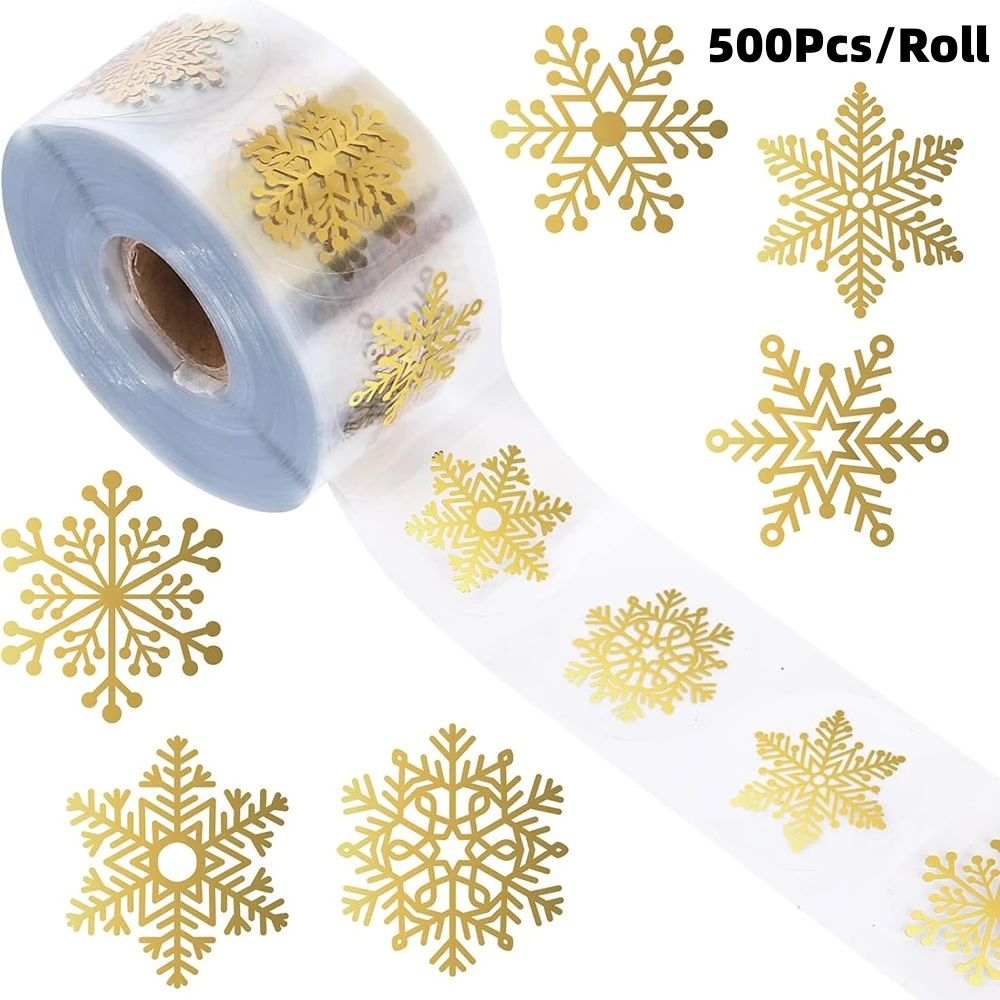 100-500pcs 1 inch Round Transparent Merry Christmas Stickers Self adhesive Holiday Stickers For Christmas Decor Wedding Cards
