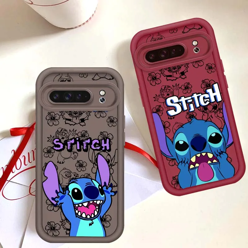 

Disney Cartoon Stitch For Google Pixel 9 8A 8 7 7A Pro XL 5G Eye Ladder Soft TPU Shockproof Cover