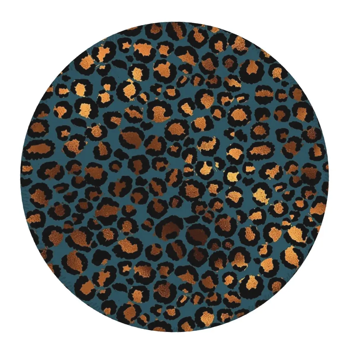 

Коврик для мыши с леопардовым принтом, круглый, для компьютера, клавиатуры, игрового ноутбука, офисного стола