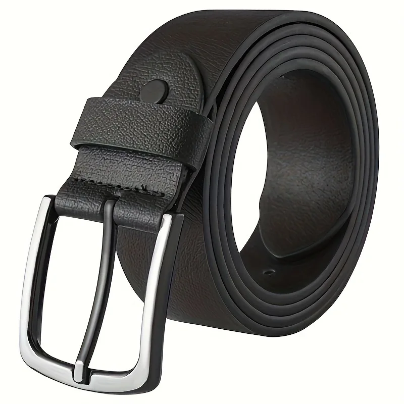

Men's Leather Belt, Casual Versatile Cowhide Belt, Simple Trousers, Jeans Belt, Popular Belt Buckle Men Belt