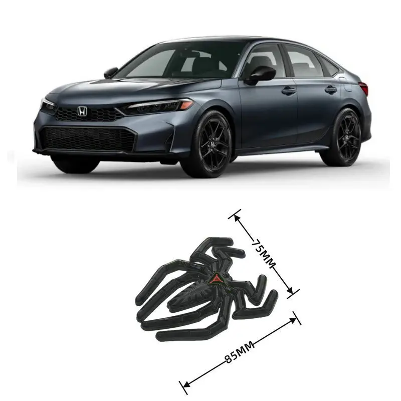 2pc 3D Metal Black Widow Spider Logo Car Sticker For honda civic accord crv fit Jazz FR-V HR-V Insight Legend