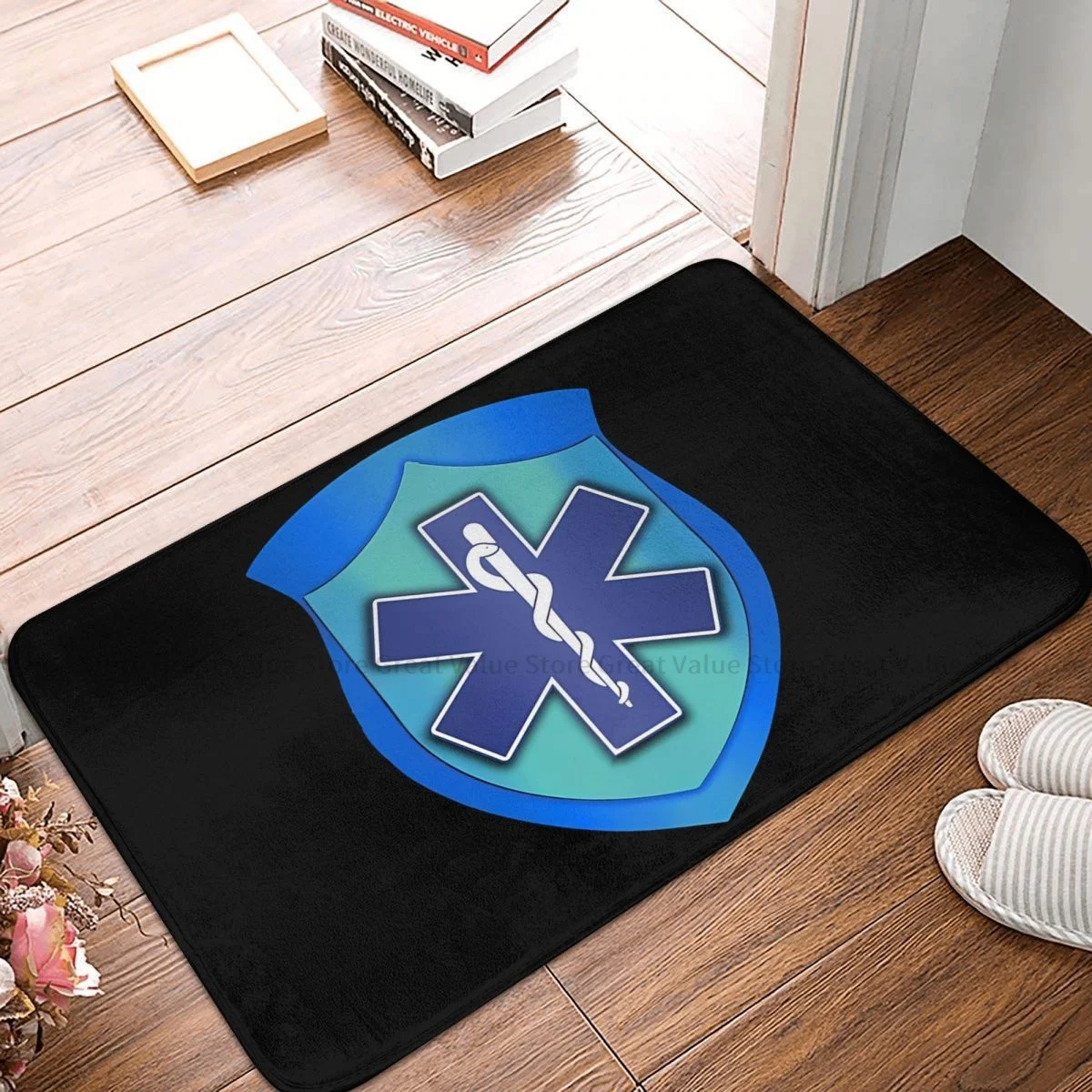 Star Of Life Bathroom Non-Slip Carpet Paramedics Shield Bedroom Mat Welcome Doormat Home Decoration Rug