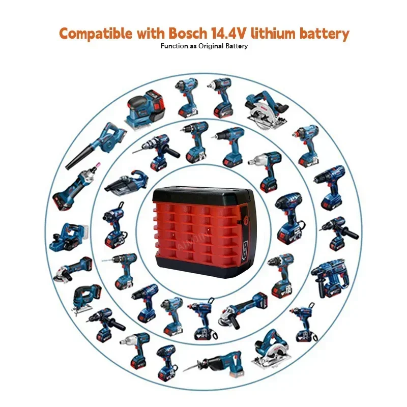 Bestseller 4.8Ah 14.4V for Bosch Replacement Power Tool Battery Pack Li-Ion 4800mAh for GBH GDR GSR1080 DDS180 BAT614G