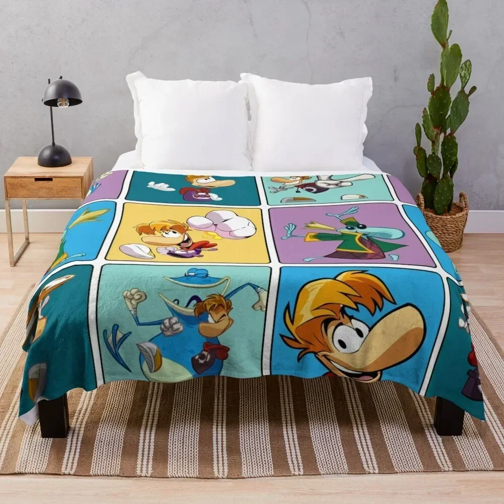 Rayman Squares Throw Blanket Cute Plaid Sofa Quilt Blankets