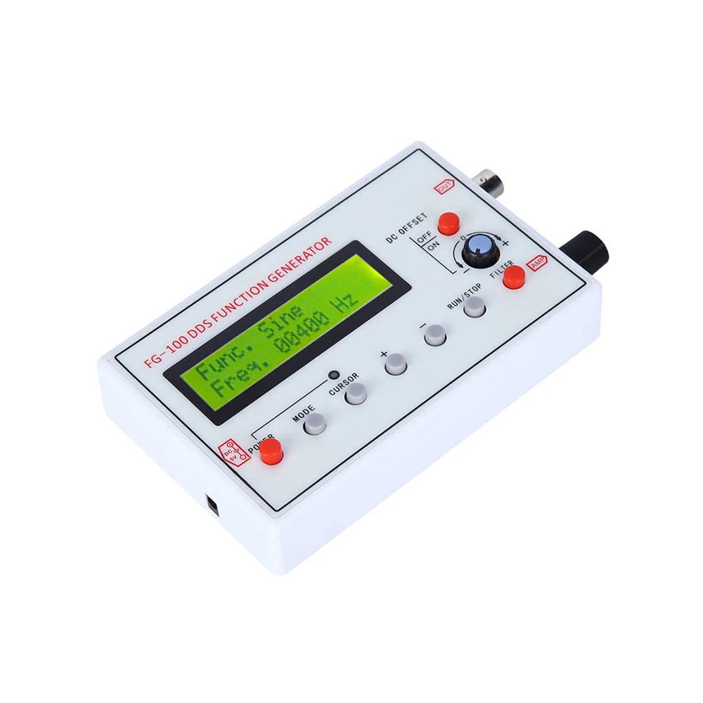 FG-100 DDS Function Signal Generator Frequency Counter 1Hz - 500KHz Signal Source Module Sine+Square+Triangle+Sawtooth Waveform