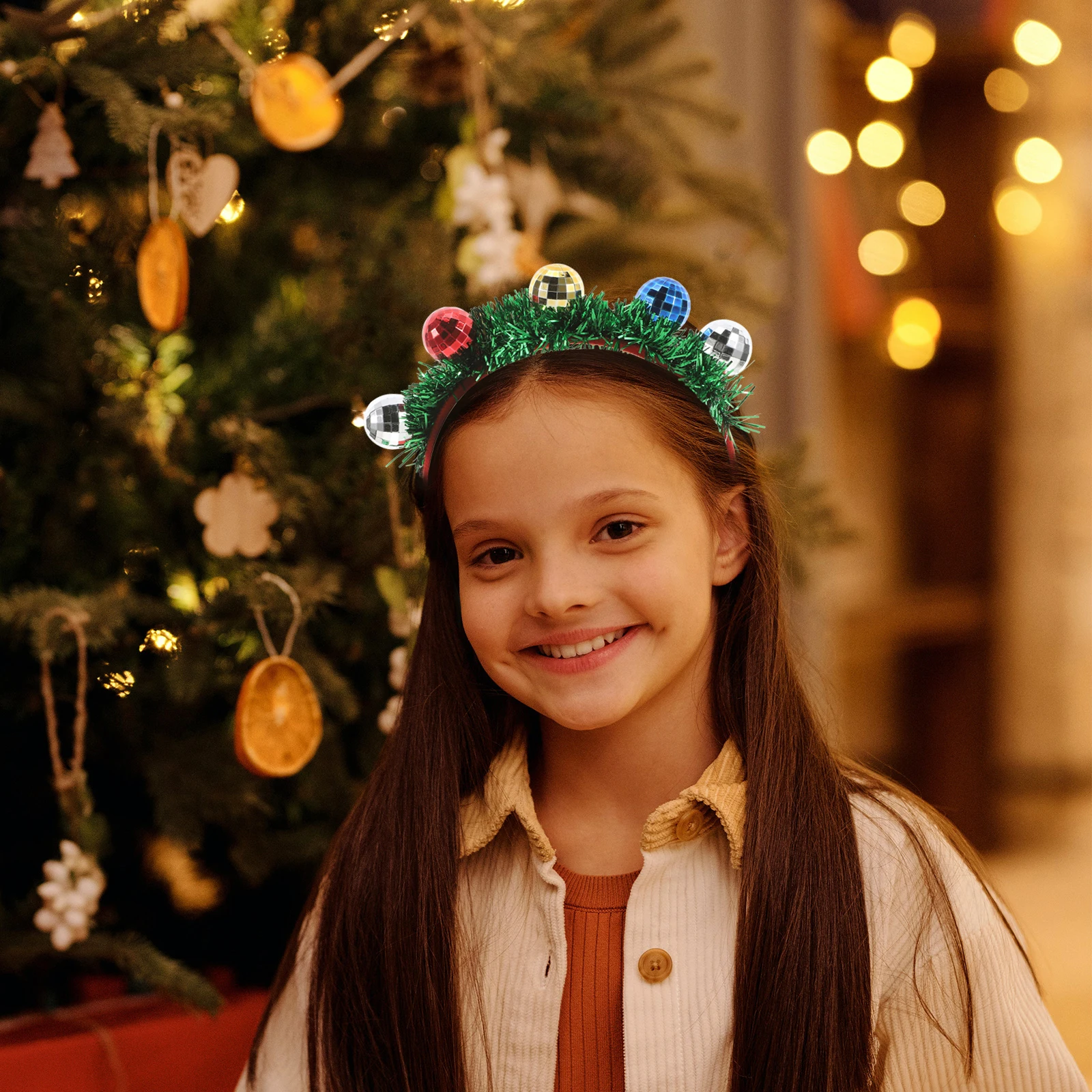 

2 pcs Headband Holiday Head Garland Festive Xmas Party Wear For Teens Adults Holiday Head Garland One Size Green