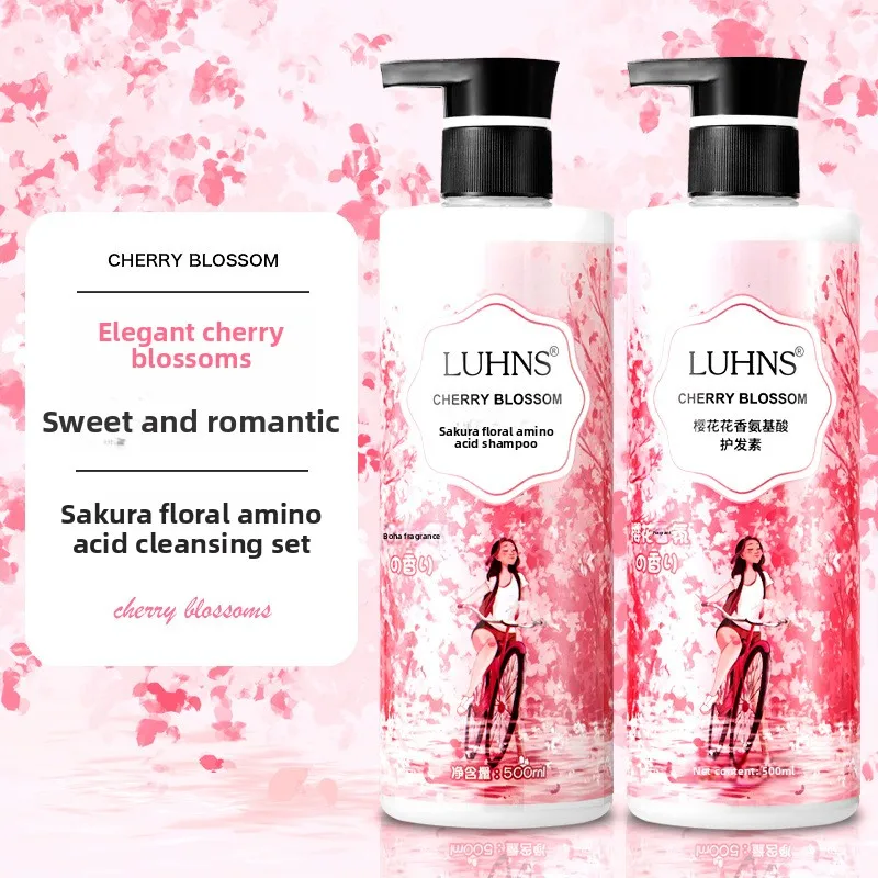 

Cherry Blossom Scented Shampoo with Plant Extracts and Amino Acids Long Lasting Fragrance Nourishing Moisturizing