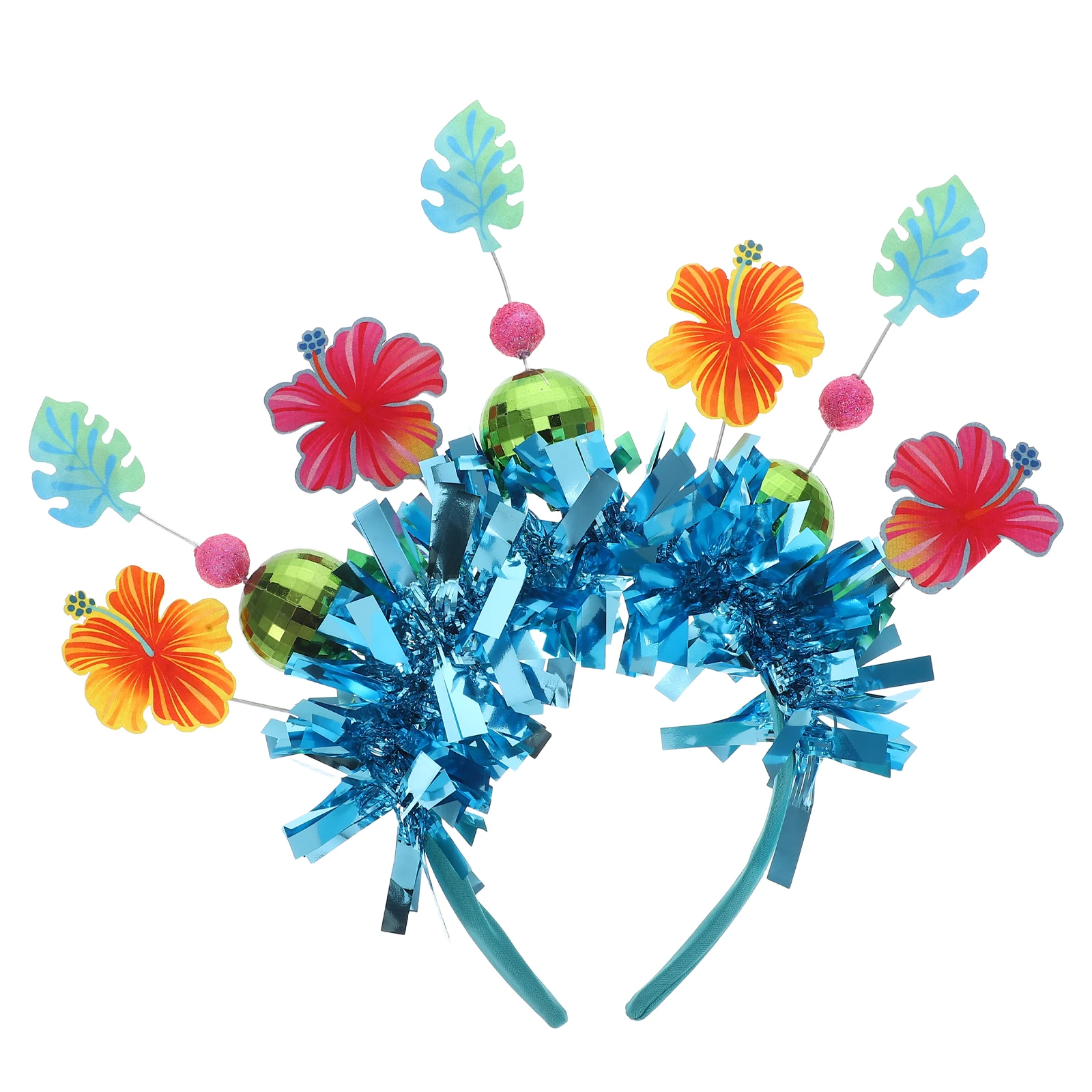 

Hawaiian Party Headband Floral Garland Accessories Costume Plastic Crown Women Beach Theme Summer Events Hair Bands Party Hats