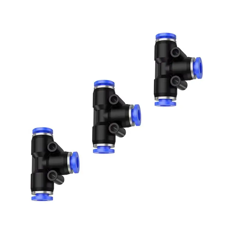 1PCS/10PCS 4/6/8/10/12mm PE PEG Pneumatic Air Connector Quick Fitting Tee Reducer 3 Way T-shaped Plastic Pipe Hose Connector