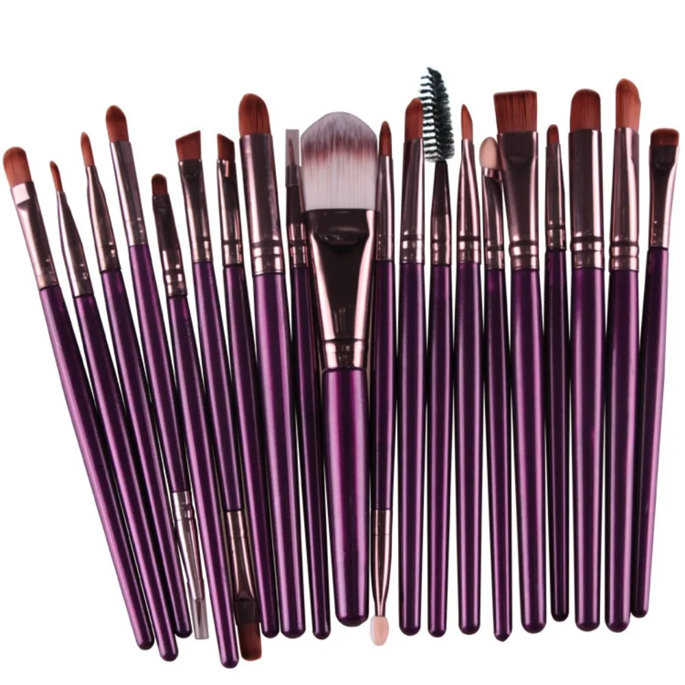 20 Stuks Make-Up Kwasten Set Oogschaduw Borstel Volledige Set Concealer Borstels Blush Losse Poeder Markeerstift Foundation Beauty Makeup Tools
