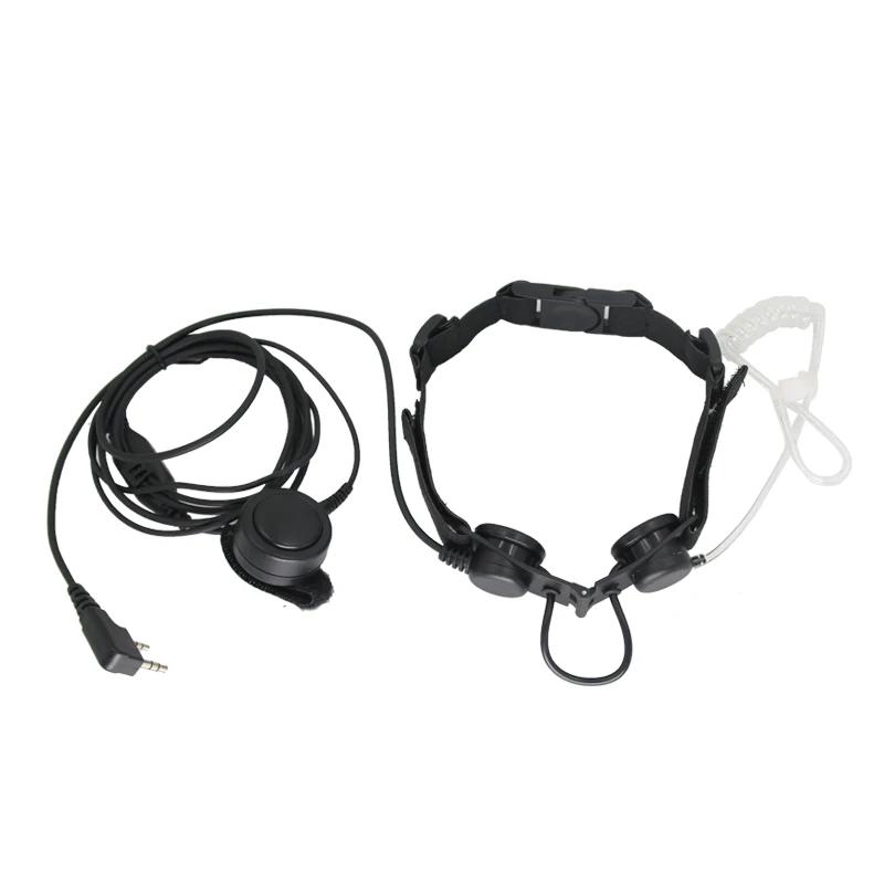 CS Tactical Throat Mic Finger Waterproof PTT Tube Power Microphone Cycling Headset For Kenwood BaoFeng UV-5R TYT Two Way Radio