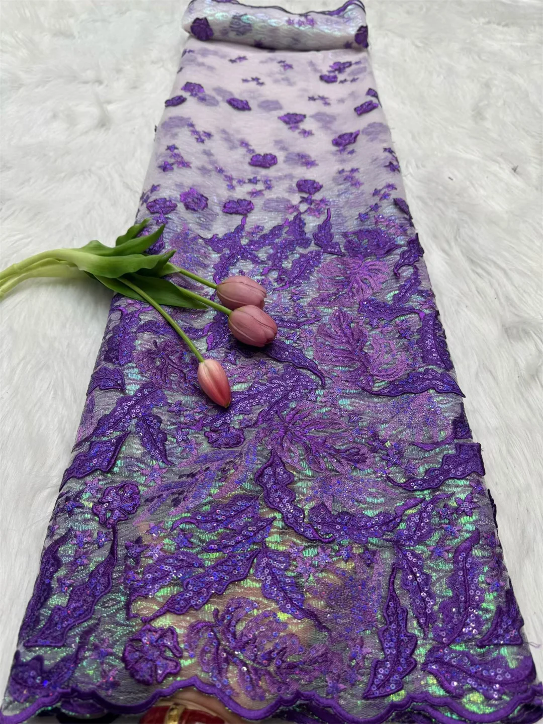 

Роскошная африканская кружевная ткань 2026, ткани высокого качества, тюль с блестками, свадебные платья, сетка с вышивкой, 5 ярдов