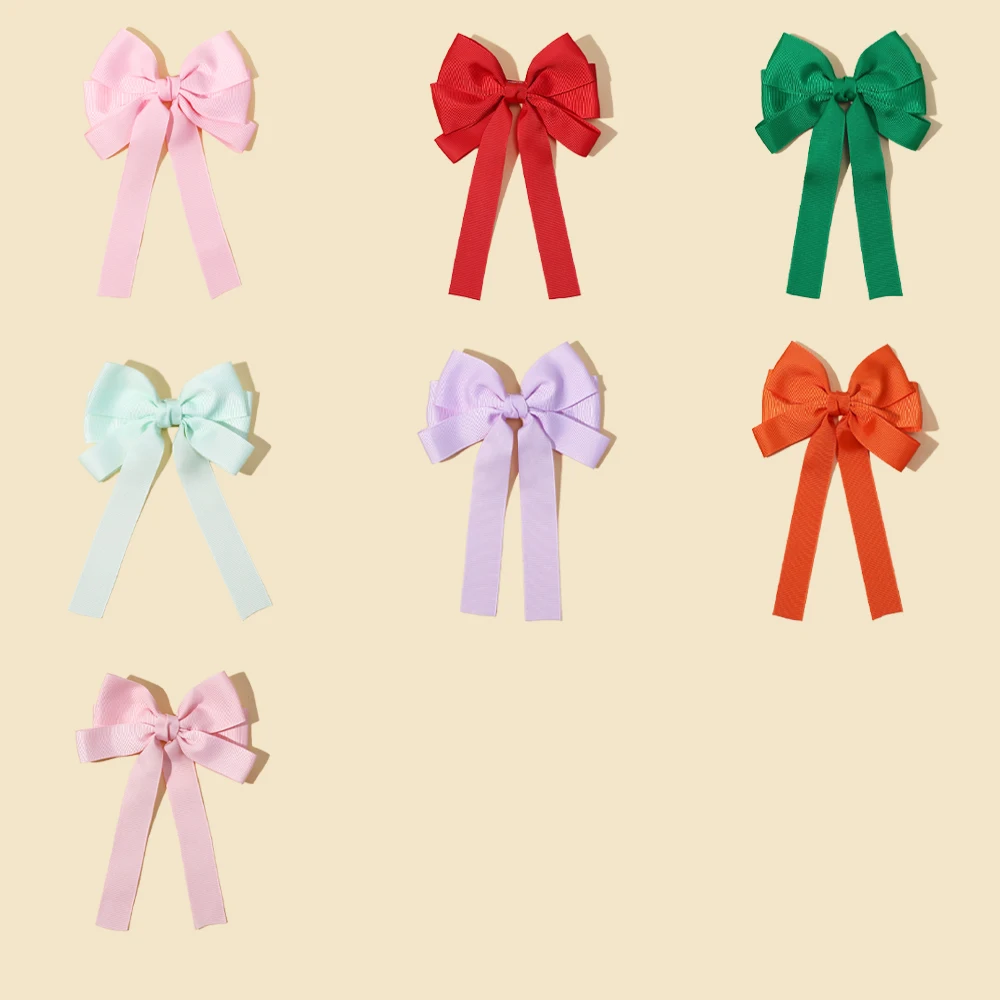 

New Fashion Big Bowknot Hair Clips Barrettes Bow Knotted Long Ribbon Hairpin For Women Girls Hairband Hair Accessories