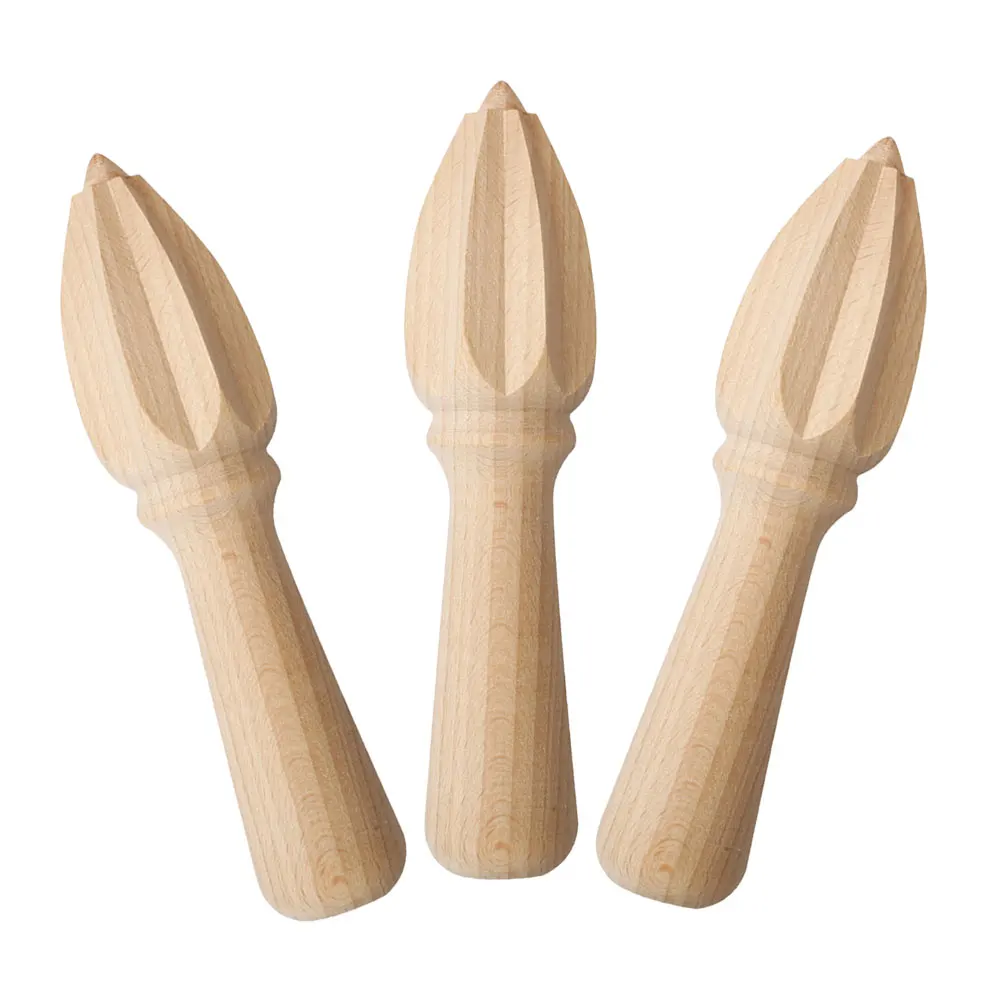 

3PCS Lemon Juicer Beech Wood Manual H held Citrus Squeezer for Kitchen Fruit Juice Drink Extractor Lime Tool