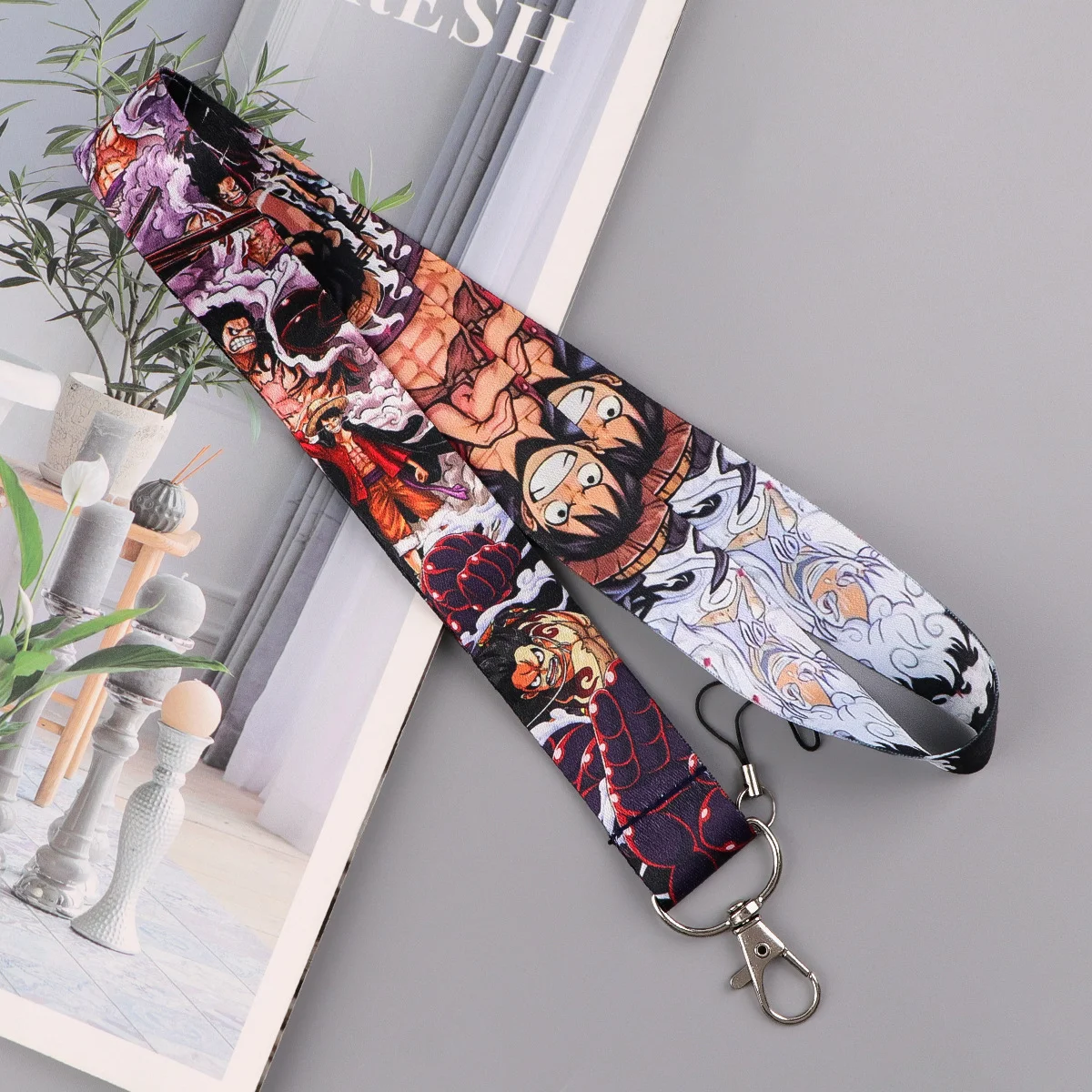 1/3PCS，Anime One Piece Luffy Gear 5 Card Holder with Lanyard Retractable Badge Reel Cute Student Bus ID Card Case Cover Kawaii