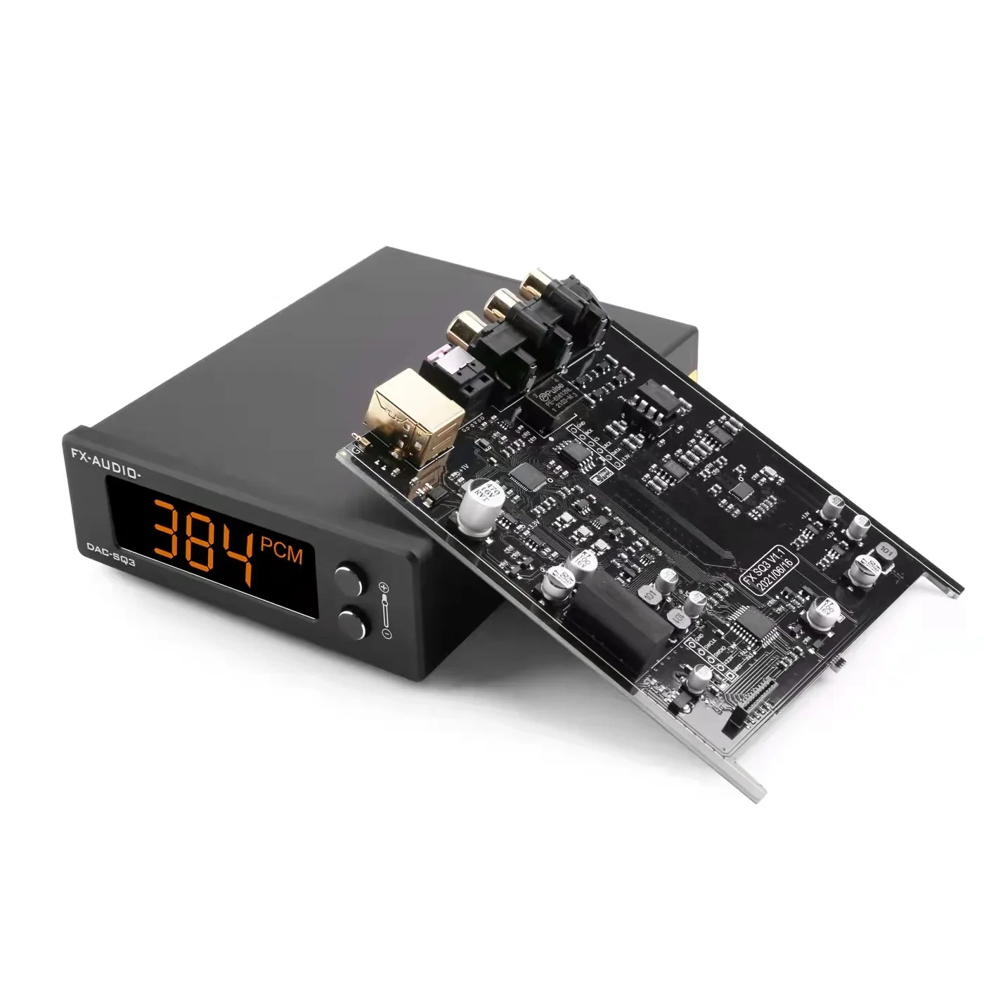 Imagem -02 - Fx-audio Mini Decodificador Hifi Dac Es9038q2m Xmos Xu208 Lm49720a 32bit Pcm 384khz Dsd256 Dsd256 Usb