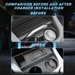 Fast Phone Charger For BMW X3 F25 X4 F26 2014-2017 Car Wireless Charging Pad Mobile Stand usb Tuning Accessories Center Control