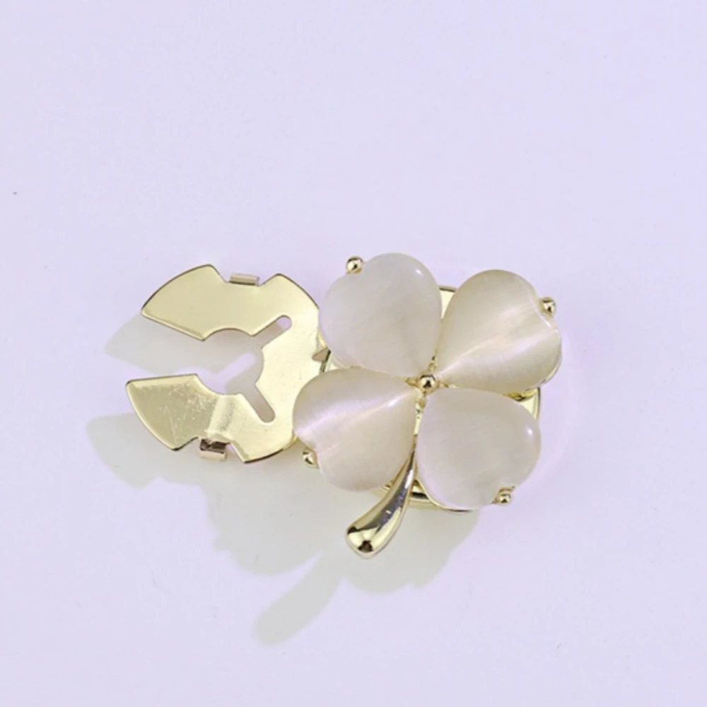 

1 шт., хит продаж, креативная рубашка с клевером, декоративная пуговица, черепаховая застежка, воротник, запонки, чехлы для женщин, модные