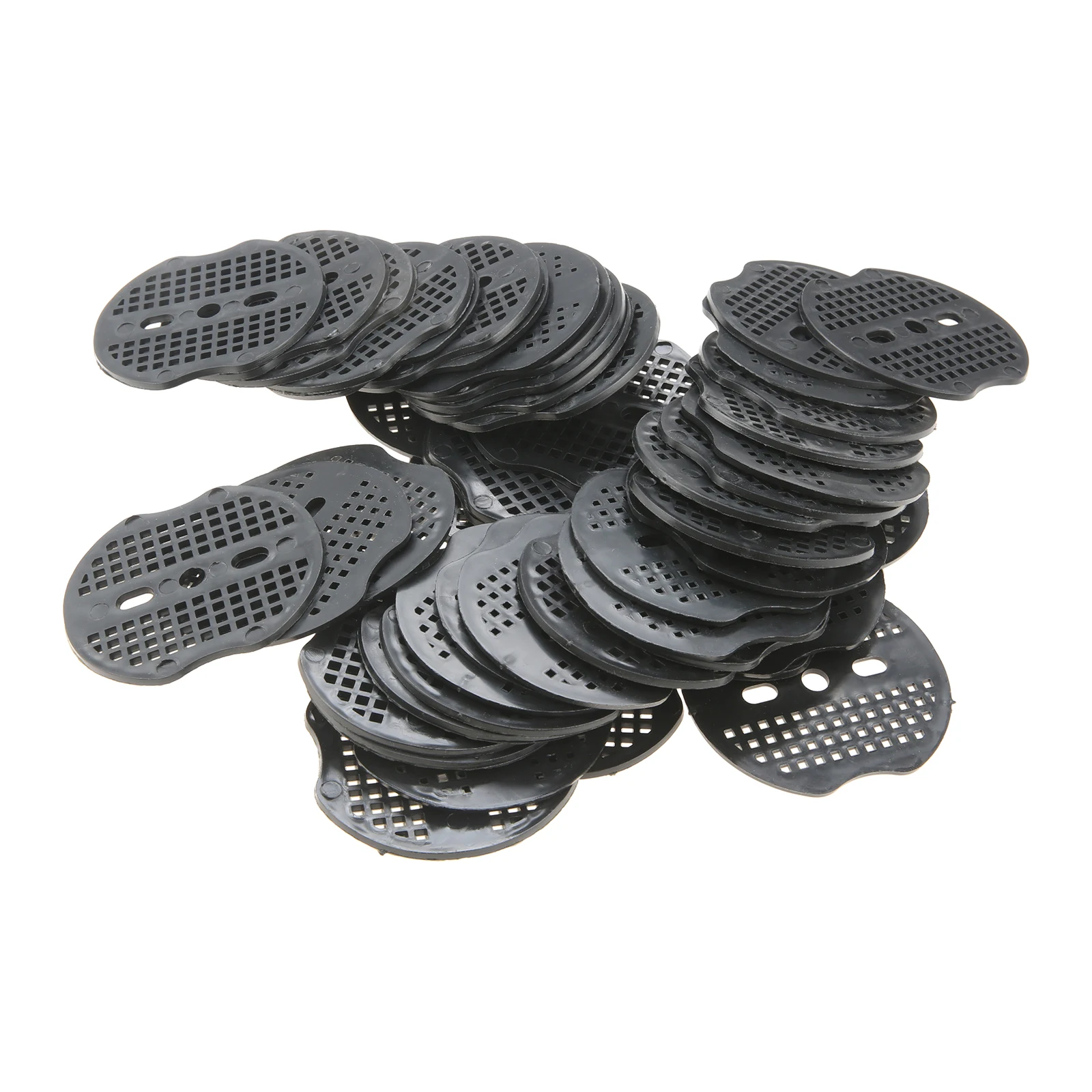 100pcs Black Plastic Landscape Staples Gaskets Garden Stakes Gaskets Garden Stakes Pads for Barrier Create Sturdier Holding