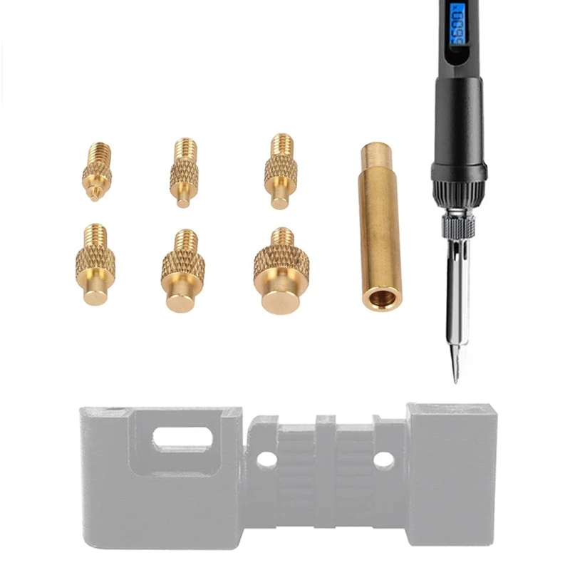 60W Digital Soldering Iron Heat Set Insert Tool Soldering Tips Kit With Extra Soldering Tips And Heat Set Insert Tips,US Plug