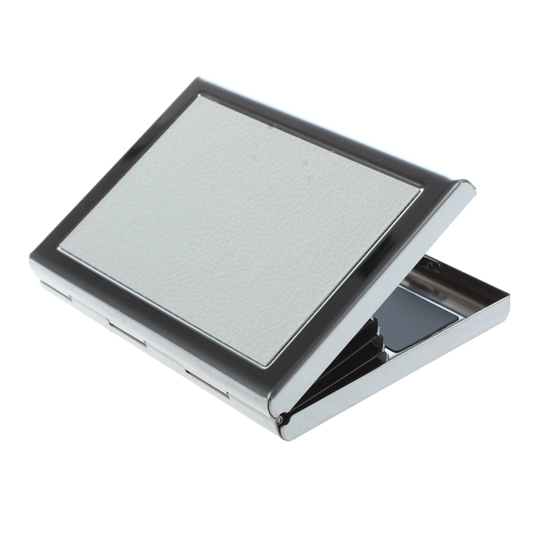 ABQR Waterproof Stainless steel Business ID Credit Card Wallet Holder Case Box PurseColor:White