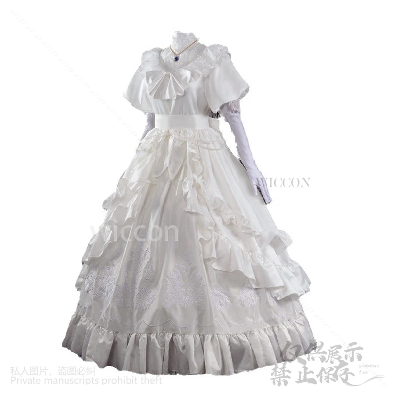 Loody Queen-Costume Cosplay pour Femme, Robe Blanche, Perruque Personnalisée, Halloween, Noël, Barrage, Mariage