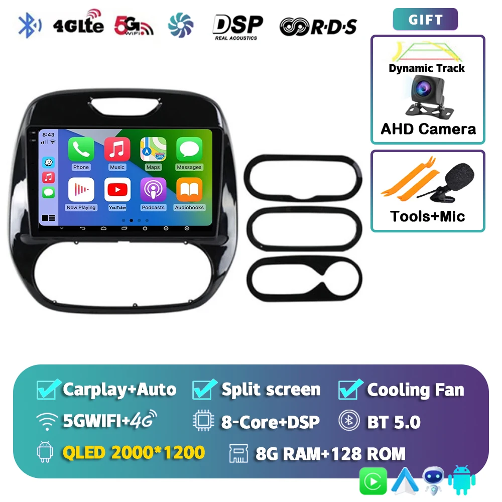 Android 15 Autoradio Voor Renault Kaptur Captur Clio Samsung QM3 2013 2014 2015 2016 Draadloze Carplay multimedia Android Auto 4G