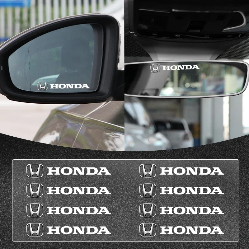 Car Wide-angle Rearview Mirror Reverse Back Rear Mirror Stickers For Honda Mugen Power Typer Civic Accords City Hrv Jazz CBR VTX