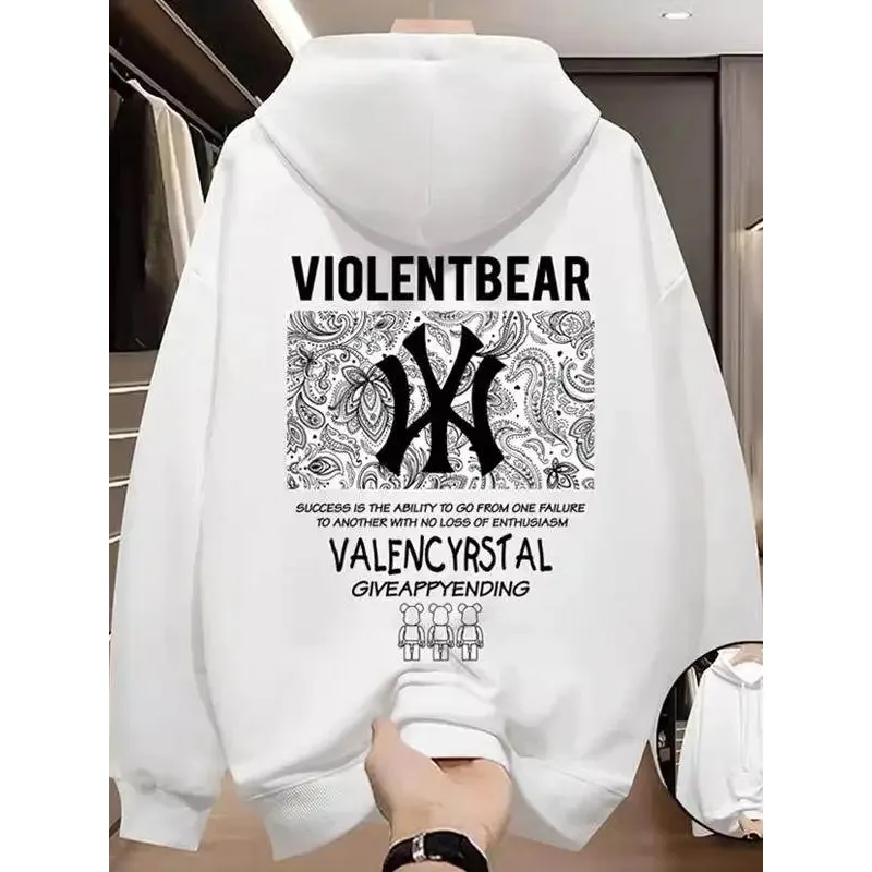 

2026 New Winter-Spring Hooded Sport Coat for Men and Women - Cool Print Loose Top