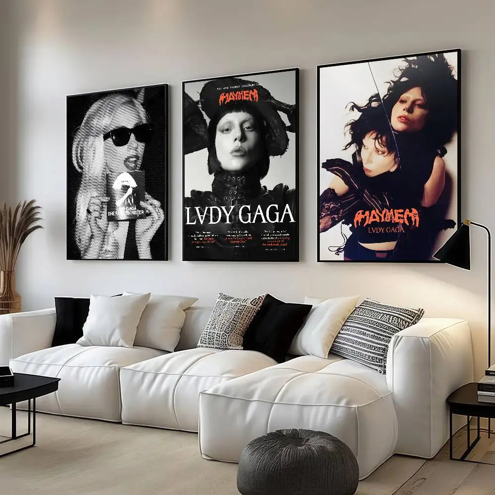Sängerin L-Lady Gaga Mayhem Poster, Schlafsaal-Dekorationen, Wandgemälde für Schlafzimmer und Wohnzimmer, Souvenirs