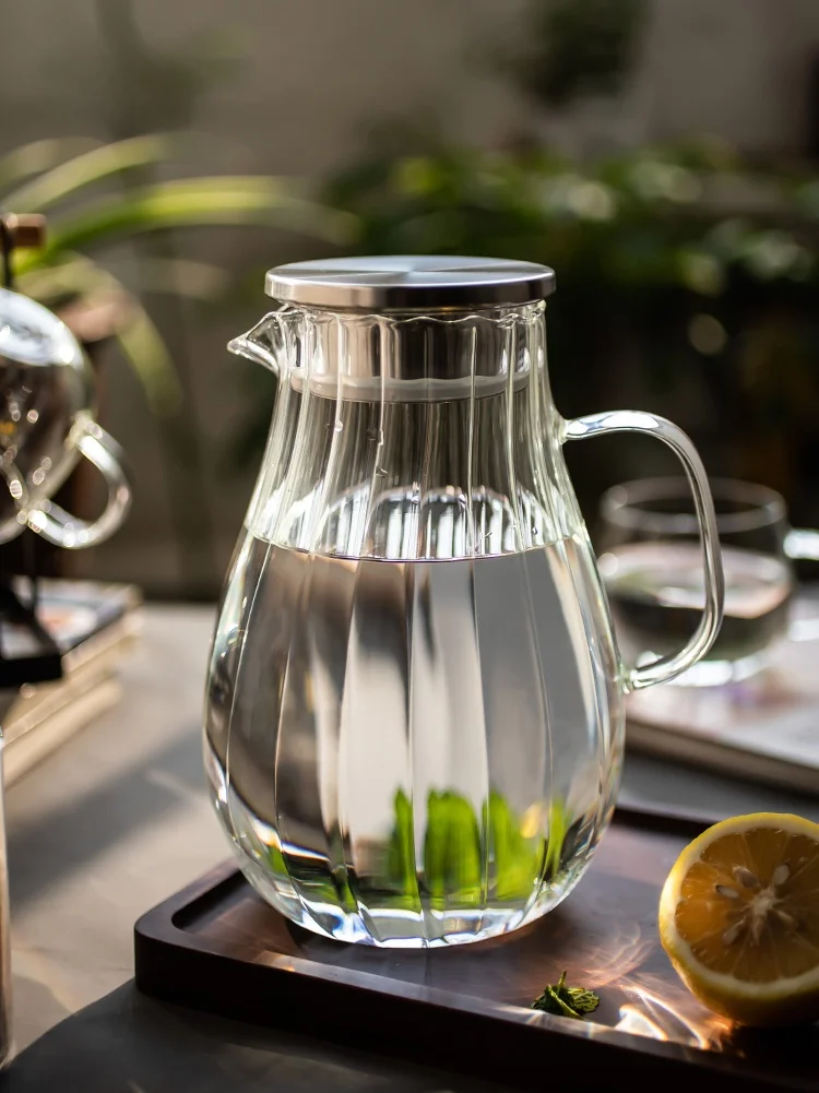 

High Temperature Resistant Glass Cold Water Pot Large Capacity Home Use Explosion Proof Tea Pot Set Juice Cold Water Pot