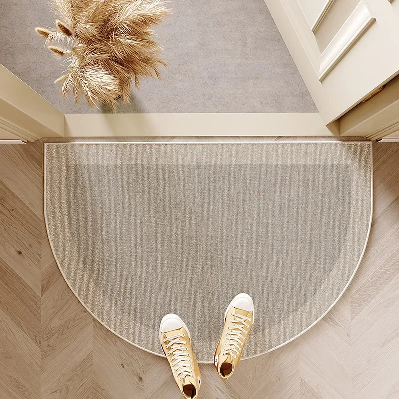 

Entrance Door Mat Non-slip Wear-resistant Dirt-resistant Carpet Semi-circular Line Texture Garden Rug Outdoor Home Decor Mats