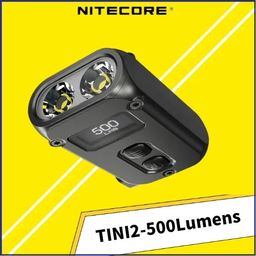 NITECORE – lampe porte-clés TINI2 USB-C Rechargeable, 500Lumens, batterie intégrée, affichage OLED, lampe de poche LED EDC