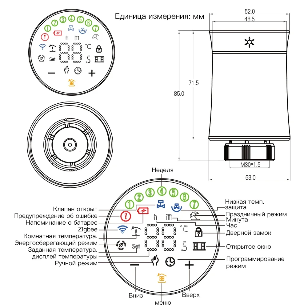 MOES Tuya ZigBee3.0 Thermostat Radiator Actuator Smart TRV Valve 1-9PCS Programmable Temperature Controller Control Alexa google