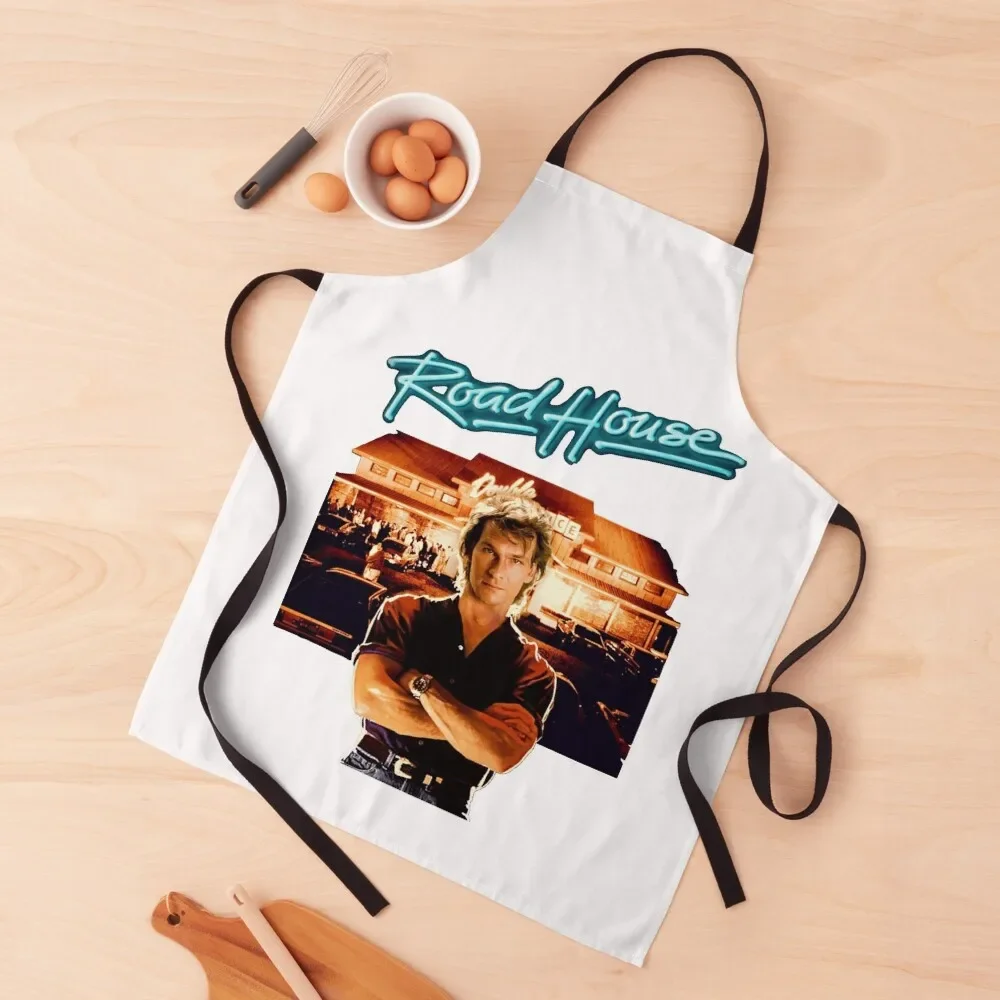 

Roadhouse Patrick Swayze Retro 80's Movie Apron Restaurant For Home Accessories Kitchens Accessories Apron