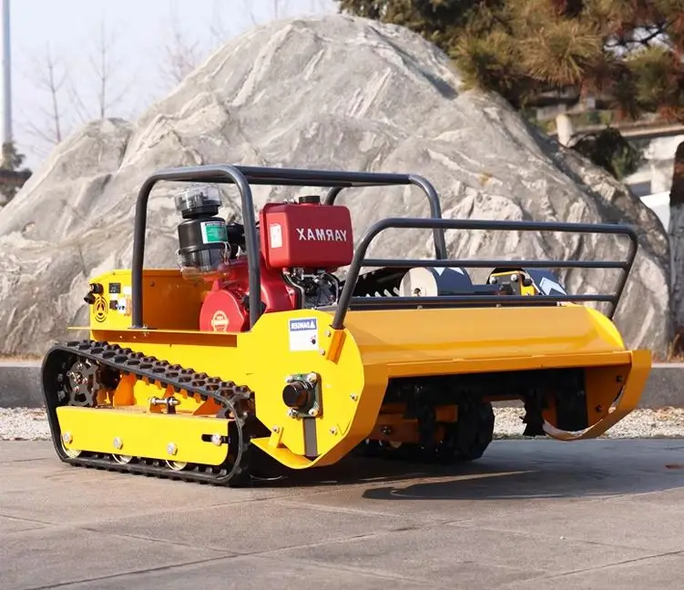 Customized Low Price 80mm -120mm Diesel Flail Mower RC Robot Flail Type with Tracks for Home Garden and Agricultural Use