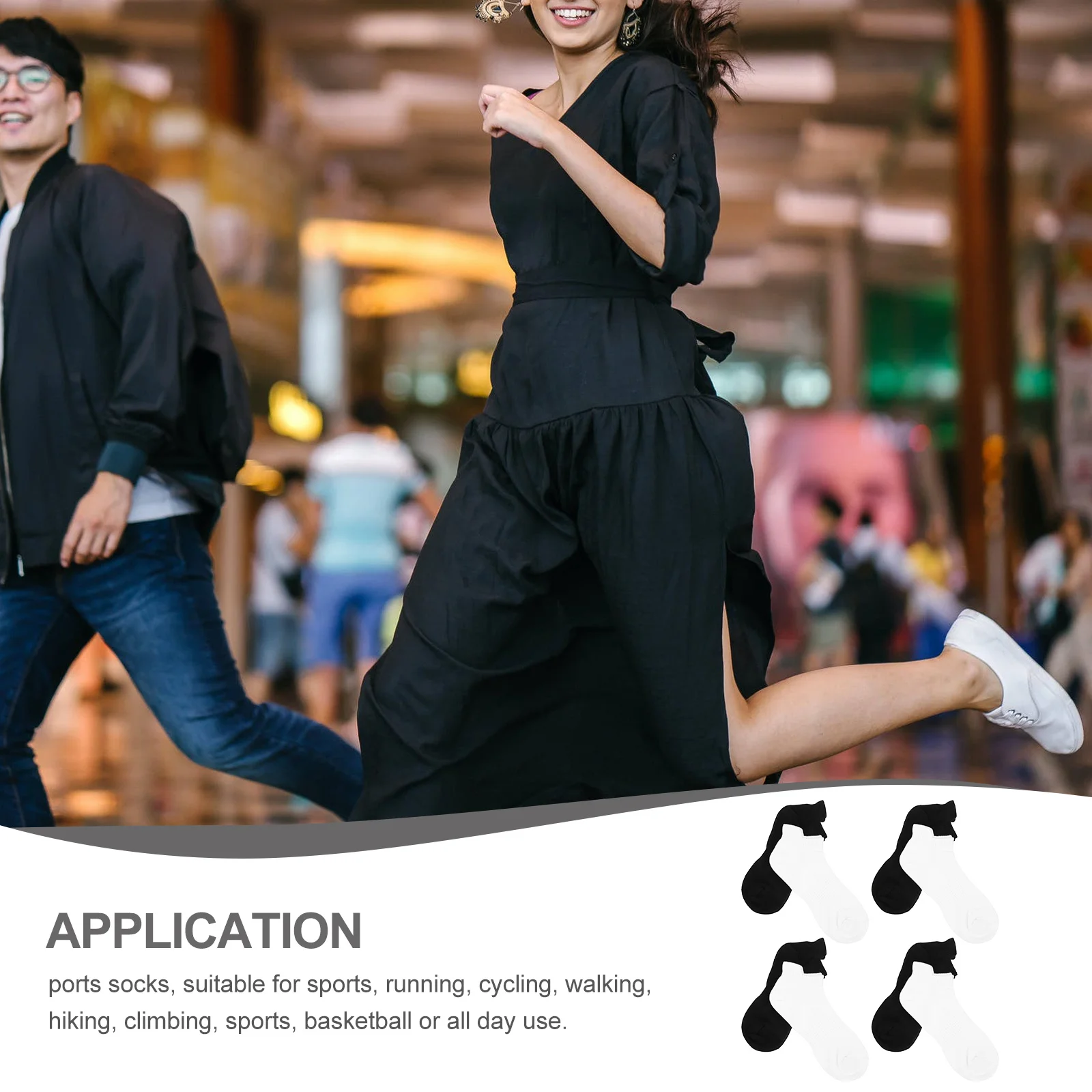 4 أزواج من جوارب الجري القطنية الممشطة للرجال والنساء، جوارب رياضية للكاحل قابلة للتنفس، خفيفة الوزن ومريحة للجري وركوب الدراجات والمشي لمسافات طويلة