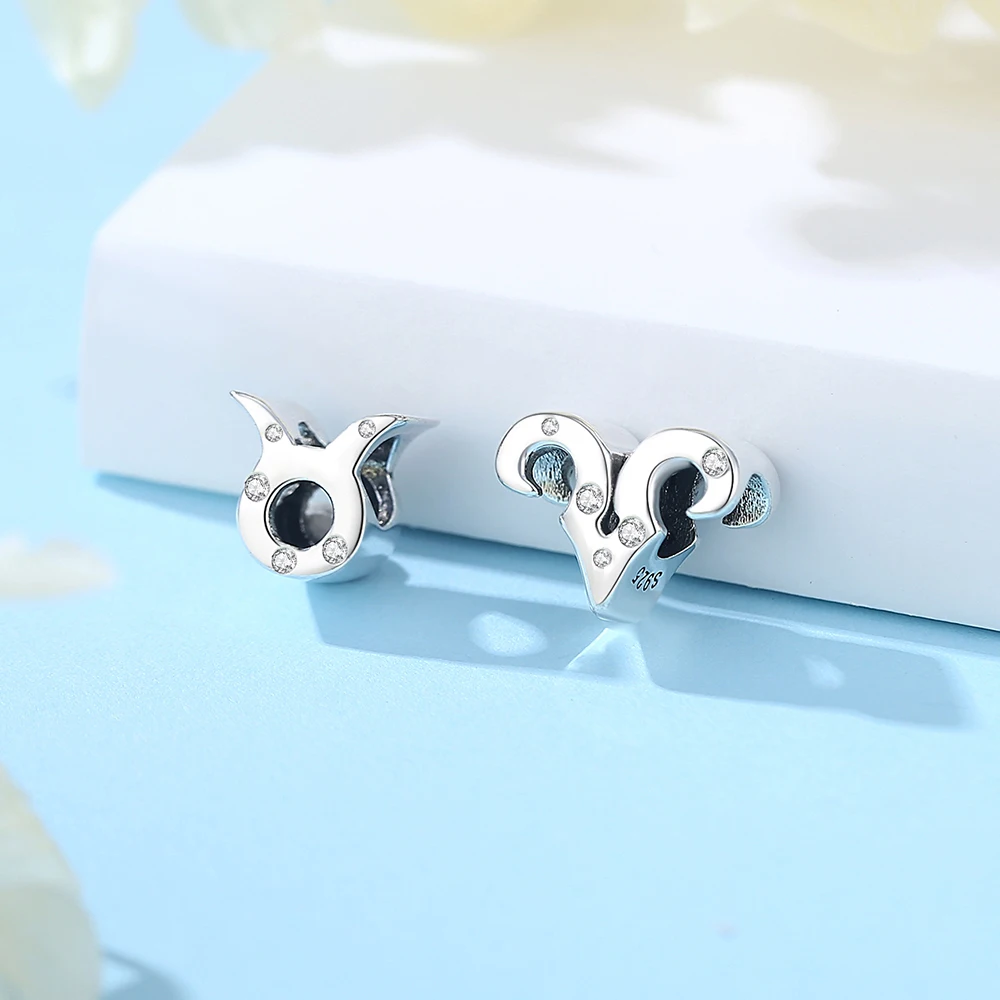 Bạc 925 Hạt Charm Hạt Gốc Lấp Lánh Paw In & Trái Tim Tinh Thể Quyến Rũ Phù Hợp Với Vòng Tay Pandora Nữ Trang Sức