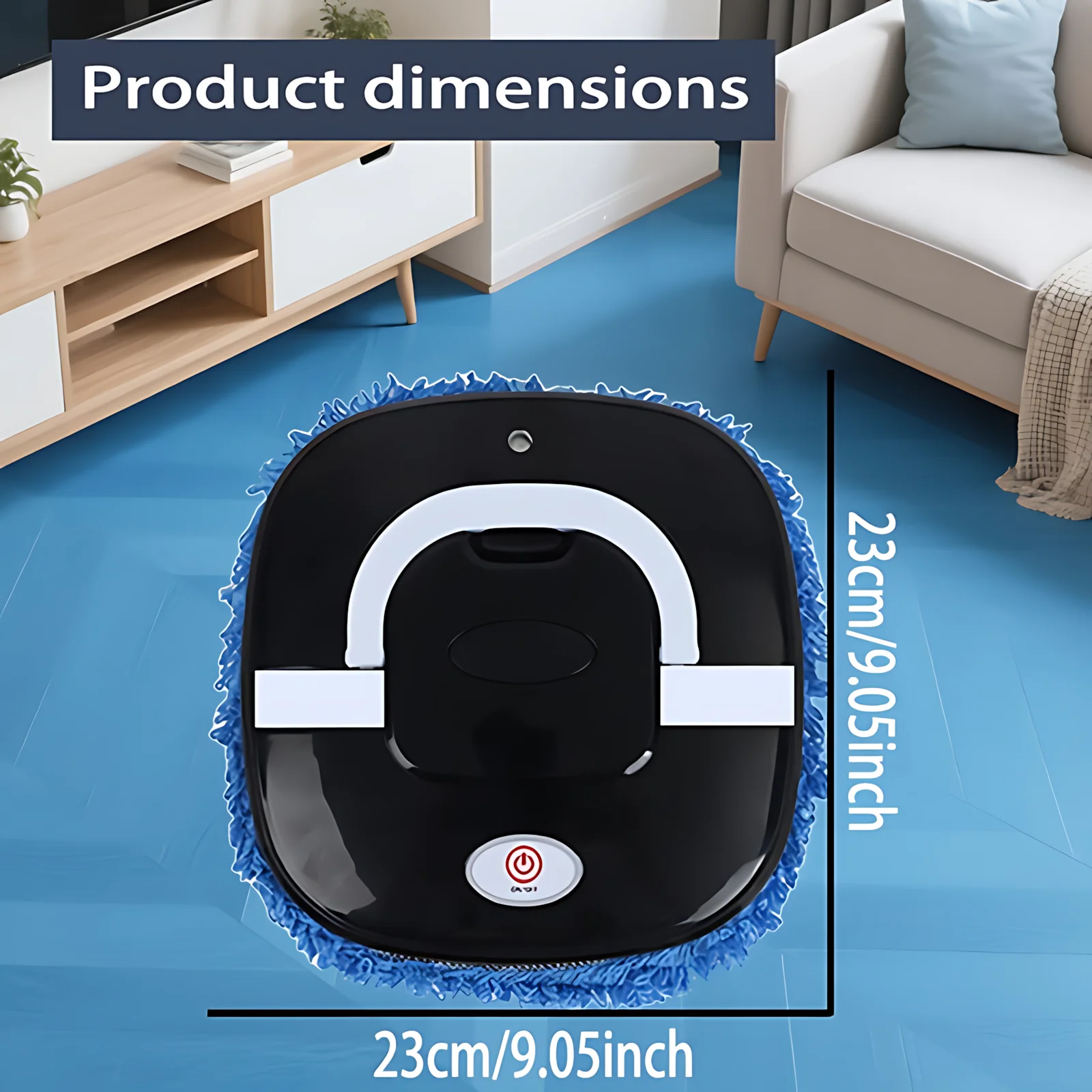 Smart Mopping Robot with Automatic Spray & Humidifying,USB Rechargeable,Quiet Operation, Anti-Collision, for Home Floor Cleaning