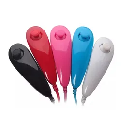 1pcs Left Hand Curved Game Handle Controller Nunchuk for Nintendo Wii Gamepad Nunchuck Game Controller Joystick for Nintend Wii