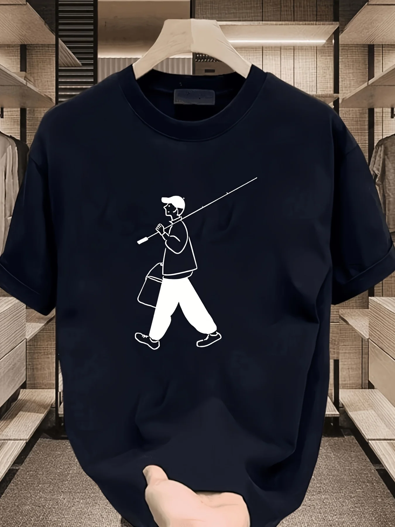 

Men's Graphic T-Shirt - Relaxed Loose Short Sleeve Crew Neck, Regular Length, Summer Casual Outerwear