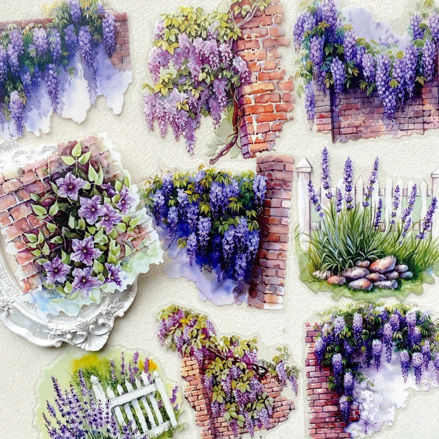 10pcs Plant Flowers Sticker PET Material Junk Journal Hand Account DIY Decoration Scrapbooking Photo Album Craft image 6
