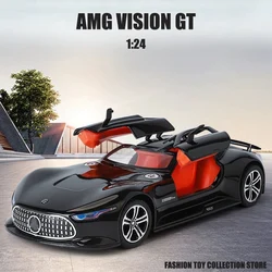 1: 24 AMG Vision GT Fast and Furious Alloy Car Model Diecasts Toy With Sound and Light Vehicles Decoration Toys For Kids Gift