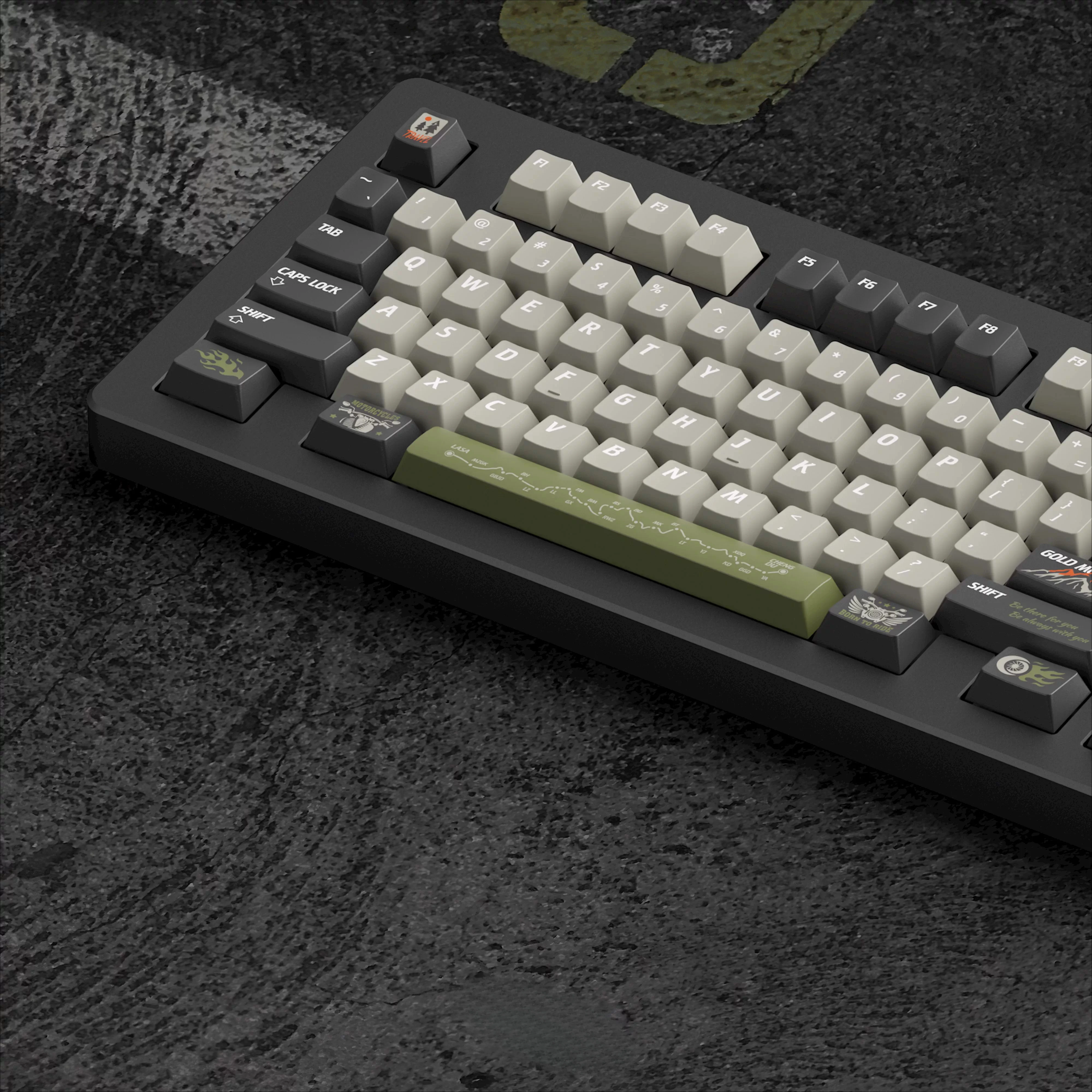 

Оригинальная тема Keycap-318, оригинальная высота, 172-клавишная пятисторонняя сублимационная механическая клавиатура из ПБТ