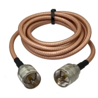 Cable coaxial RG142 con conectores coaxiales UHF PL259 a PL 259 50 Ohm para analizador de antena de Radio CB carga simulada medidor SWR Radio Ham
