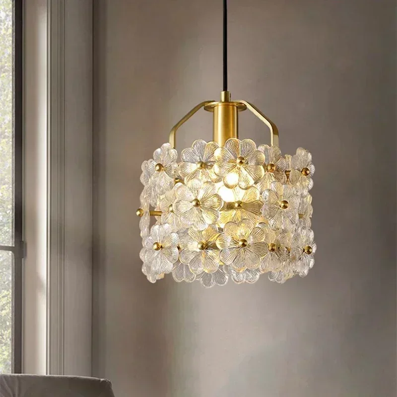 SANDYHA Modern Crystal Petal Design LED Lamp Is Suitable for Decorative Lighting Fixtures in Living Rooms Bedrooms Study Rooms